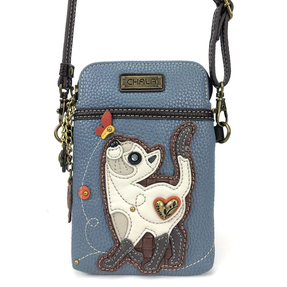 Elevate your style with the delightful Chala vegan leather crossbody handbag, featuring a whimsical Cat Chala Pal companion on the front. Crafted with cruelty-free materials, this charming accessory blends fashion with personality, making a statement that is both playful and environmentally conscious. Experience the perfect blend of whimsy and elegance with every wear, showcasing your unique flair wherever you go.