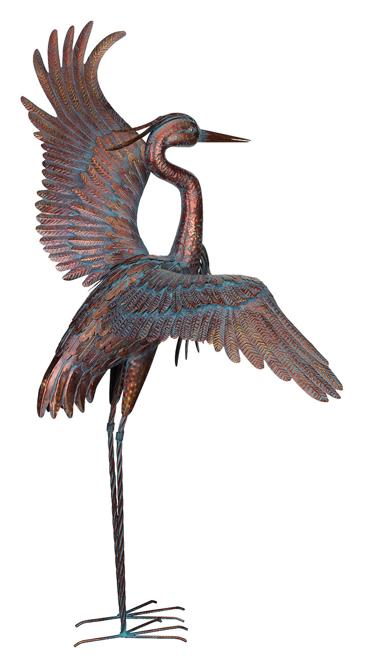 Bird Statuary Copper Patina Heon