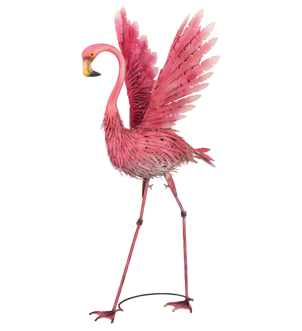 Bird Statuary Flamingo wings UP